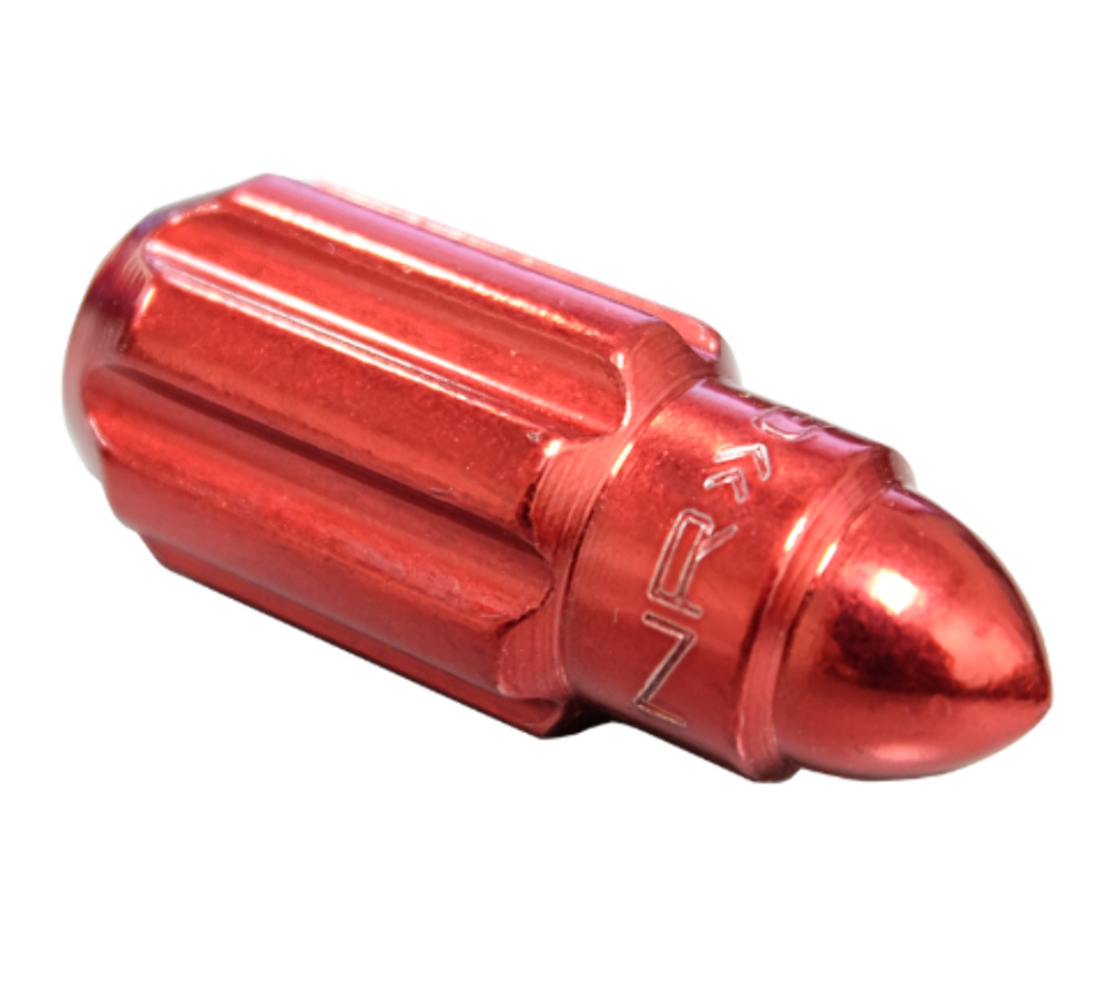 M12 x 1.5 Steel Lug Nut Set Bullet Shape 21 pc Red W/ Lock Key