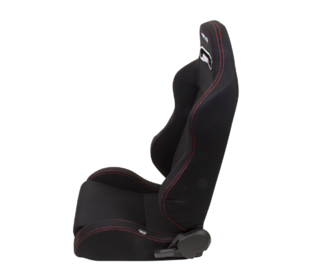 Type-R Cloth Sport Seat Black w/ Red Stitch w/ logo