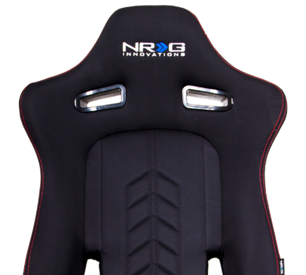 "The Arrow" NRG Cloth Sport Seat Black w/ Red Stitch w/ logo