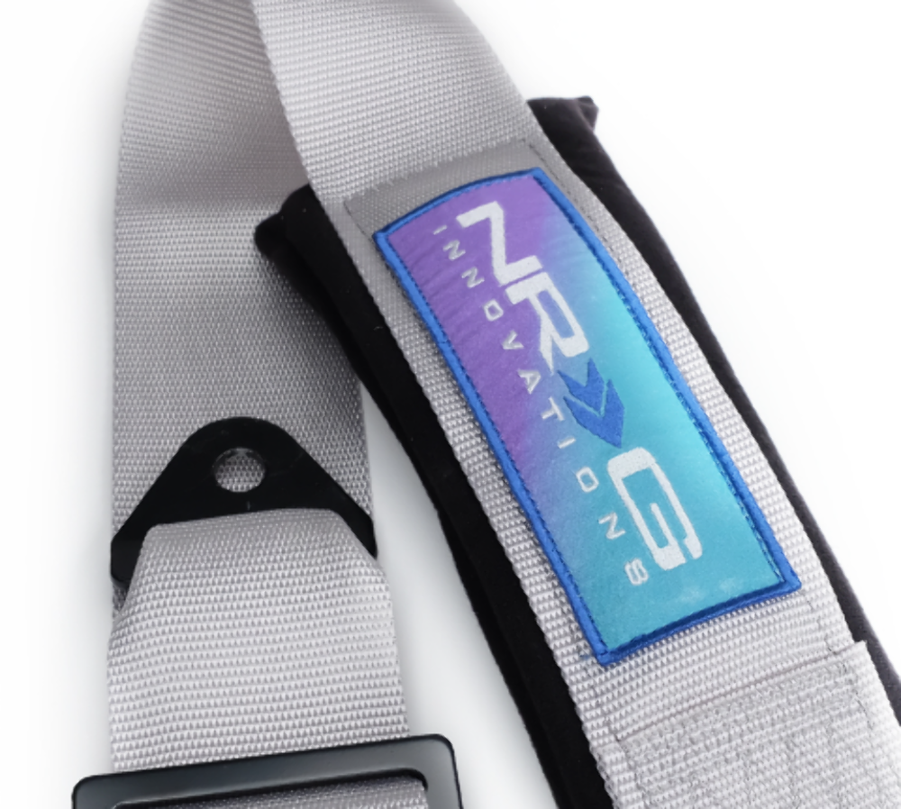 SFI 16.1 5pt 3 inch Seat Belt Harness with pads / Cam Lock - Silver 12/22