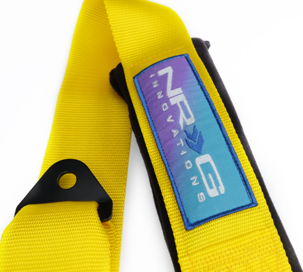 SFI 16.1 5pt 3 inch Seat Belt Harness with pads / Cam Lock - Yellow 12/22