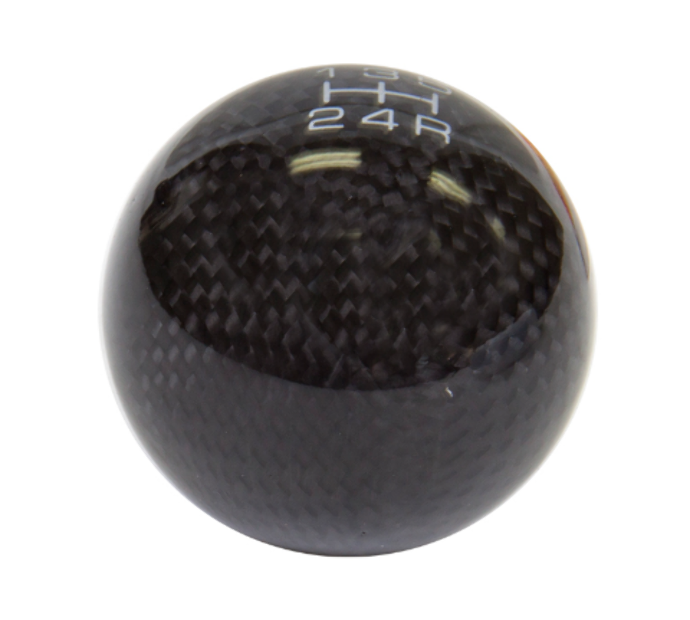 Ball Style Universal Black Carbon Fiber - 5 Speed pattern - No Logo