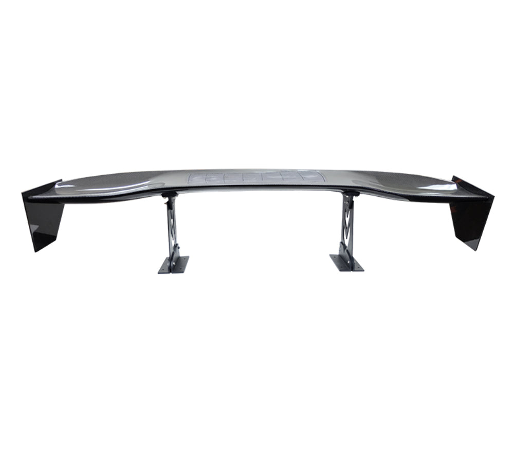 Carbon Fiber Spoiler - Universal (59") w / NRG arrow cut out stands and NRG logo large end plates