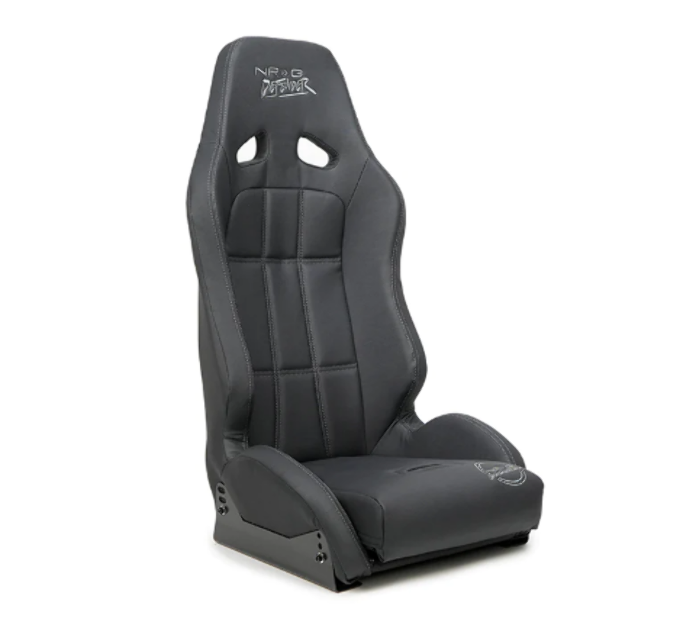 Defender water resistant steel frame suspension seats Black with Black trim w/ Yellow Embroidery Defender logo