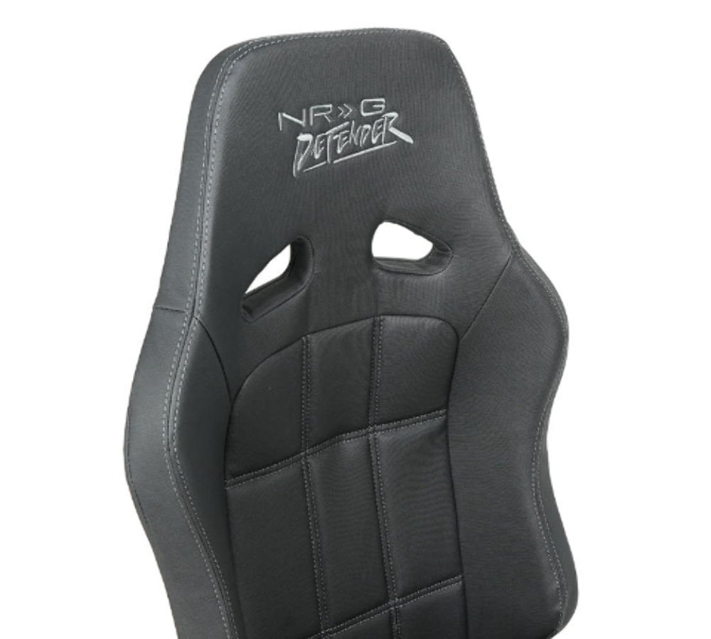 Defender water resistant steel frame suspension seats Black with Black trim w/ Yellow Embroidery Defender logo