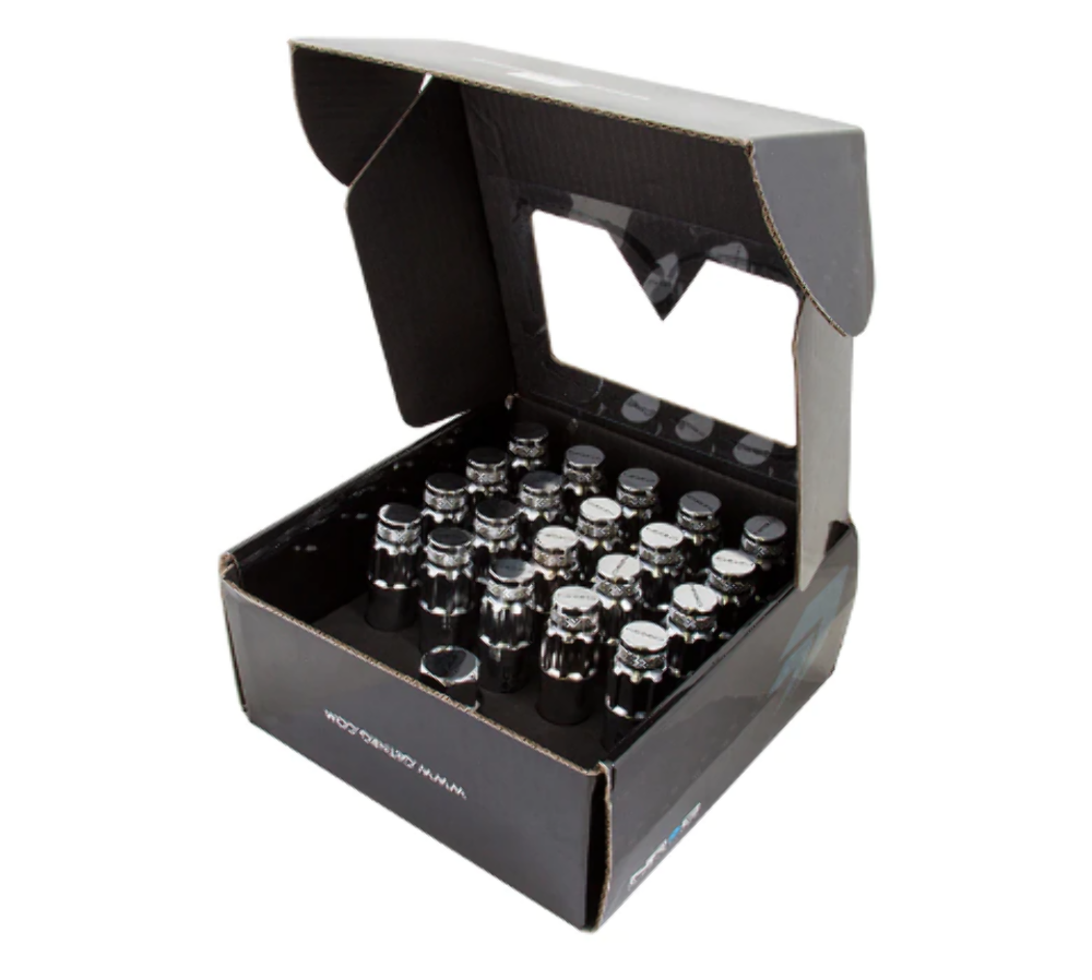 M12 x 1.5 Steel Lug Nut w/ dust cap cover Set 21 pc Silver w/ locks & lock socket