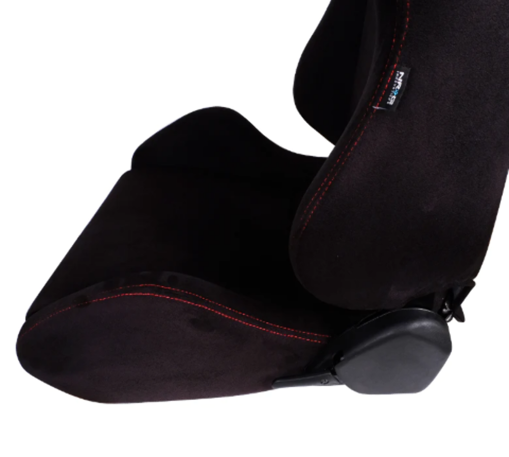 Type-R Suede Sport Seat Black W/ Red Stitching w/ logo