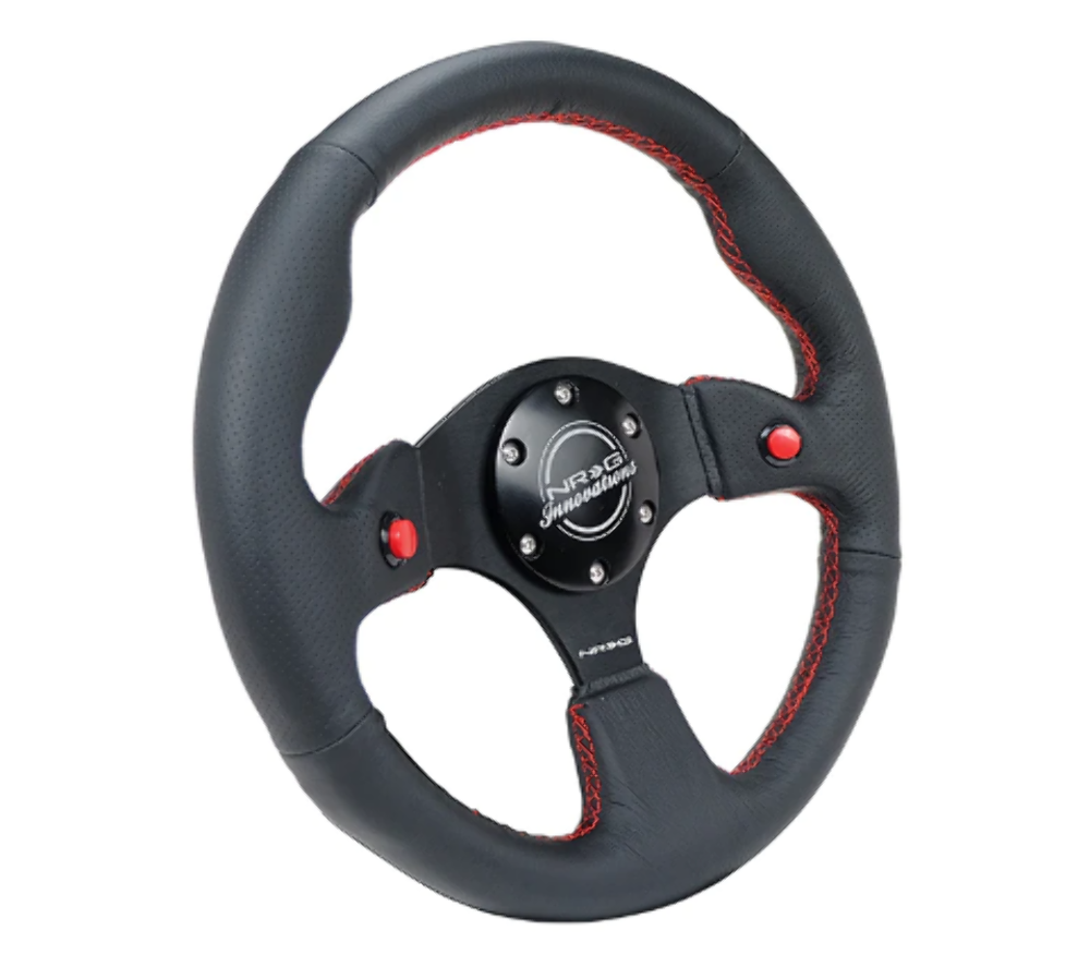 Reinforced Steering Wheel- 320mm Sport Steering Wheel w/ Dual T