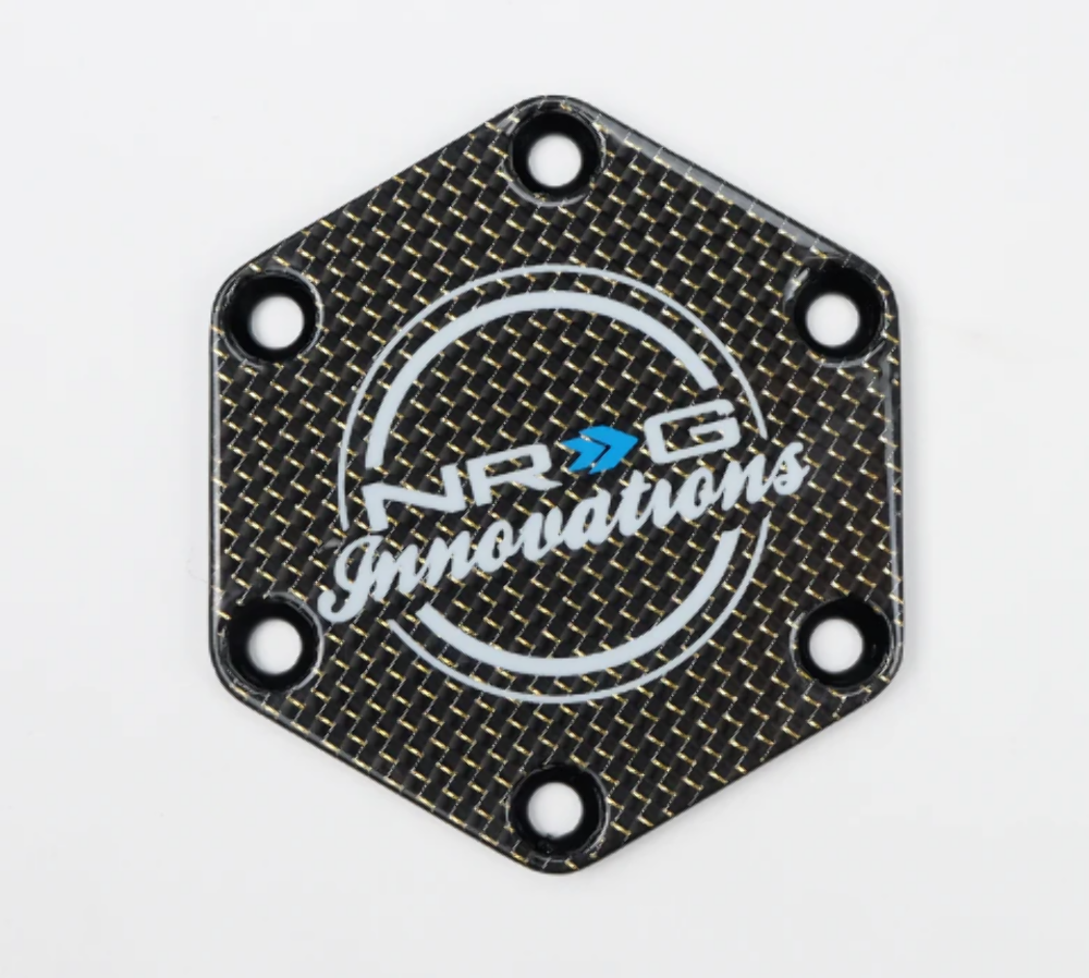 NRG Carbon Fiber Horn Delete Button Circular logo front / back