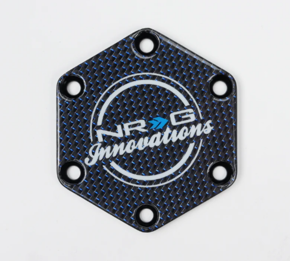 NRG Carbon Fiber Horn Delete Button Circular logo front / back