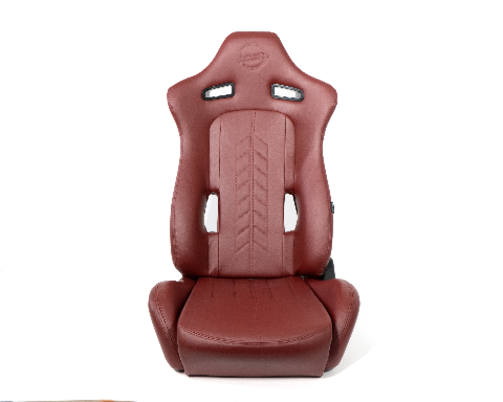 "The Arrow" NRG Sports Vinyl Seat Maroon w/ Maroon Stitch plus Pressed NRG logo