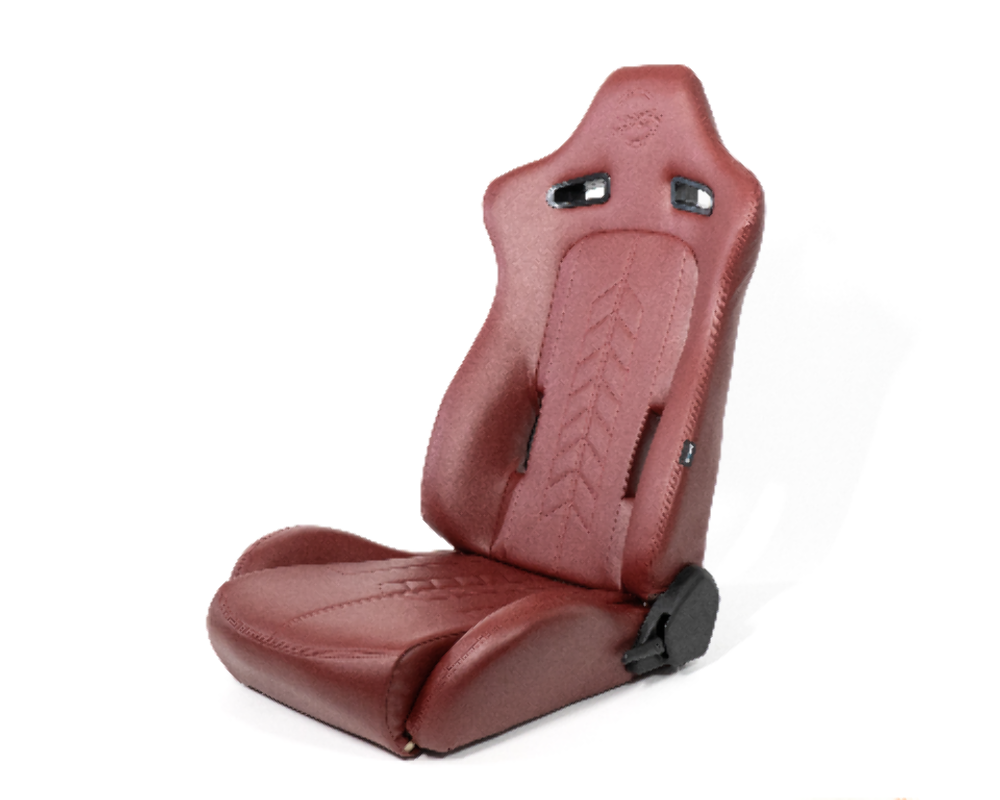 "The Arrow" NRG Sports Vinyl Seat Maroon w/ Maroon Stitch plus Pressed NRG logo