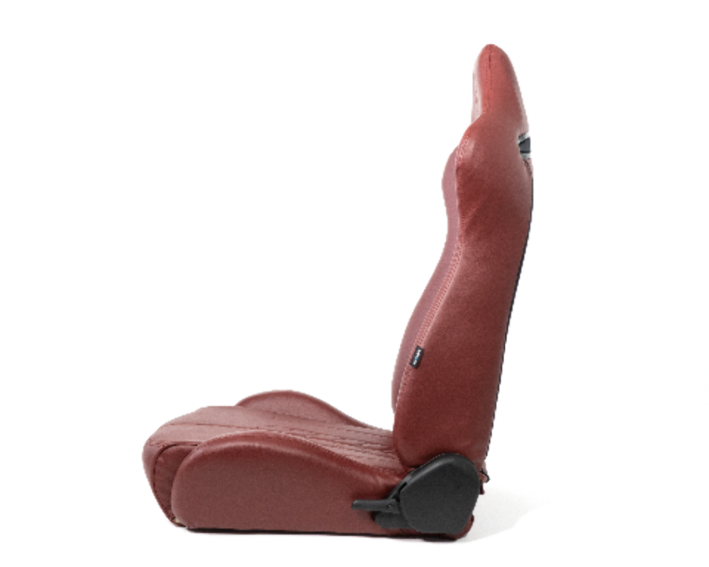 "The Arrow" NRG Sports Vinyl Seat Maroon w/ Maroon Stitch plus Pressed NRG logo