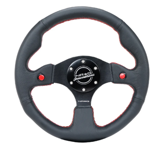 Reinforced Steering Wheel- 320mm Sport Steering Wheel w/ Dual T