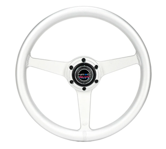 All Aluminum Steering Wheel 330mm - Heritage Solid Spoke- Ergonomic Grip- Anadized Silver